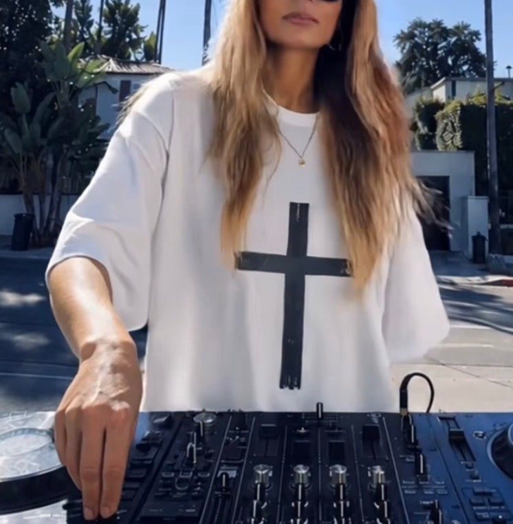 Cross Tee - White